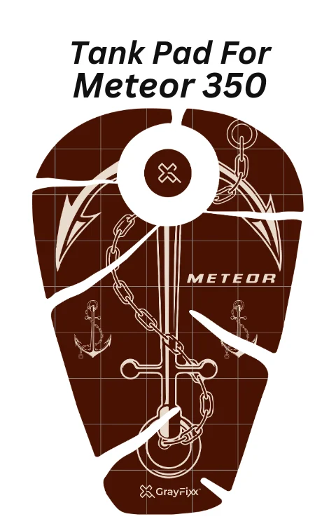 Full Tank Pad Compatible with Meteor 350 | Meteor 350 Sticker, Pack Of 1
